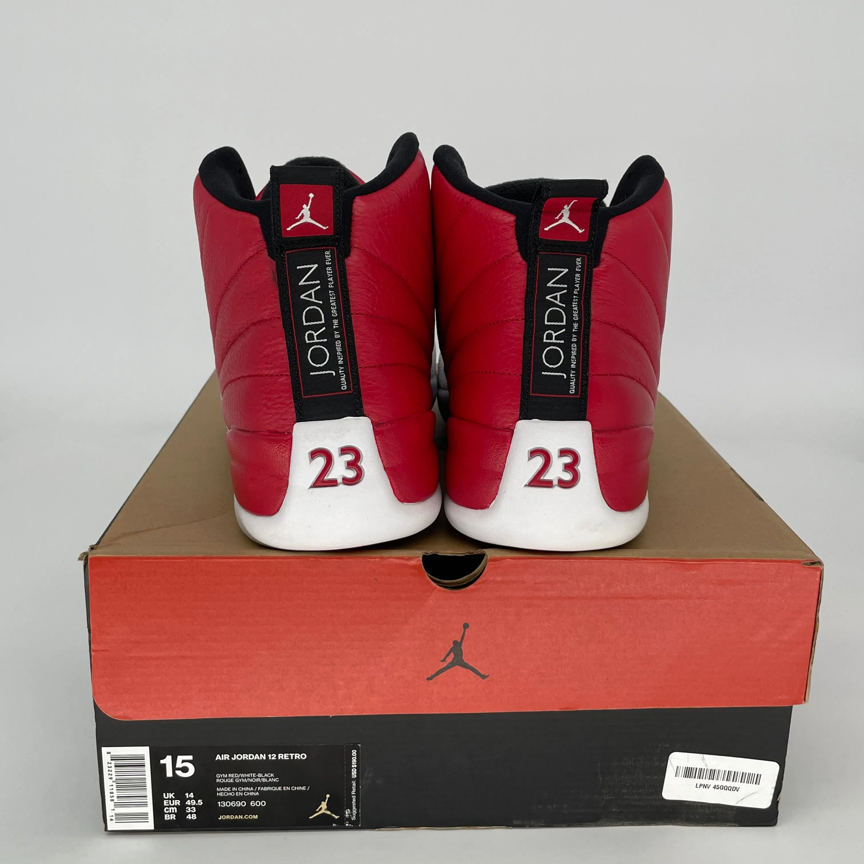AIR JORDAN 12 GYM RED SIZE 15 130690-600