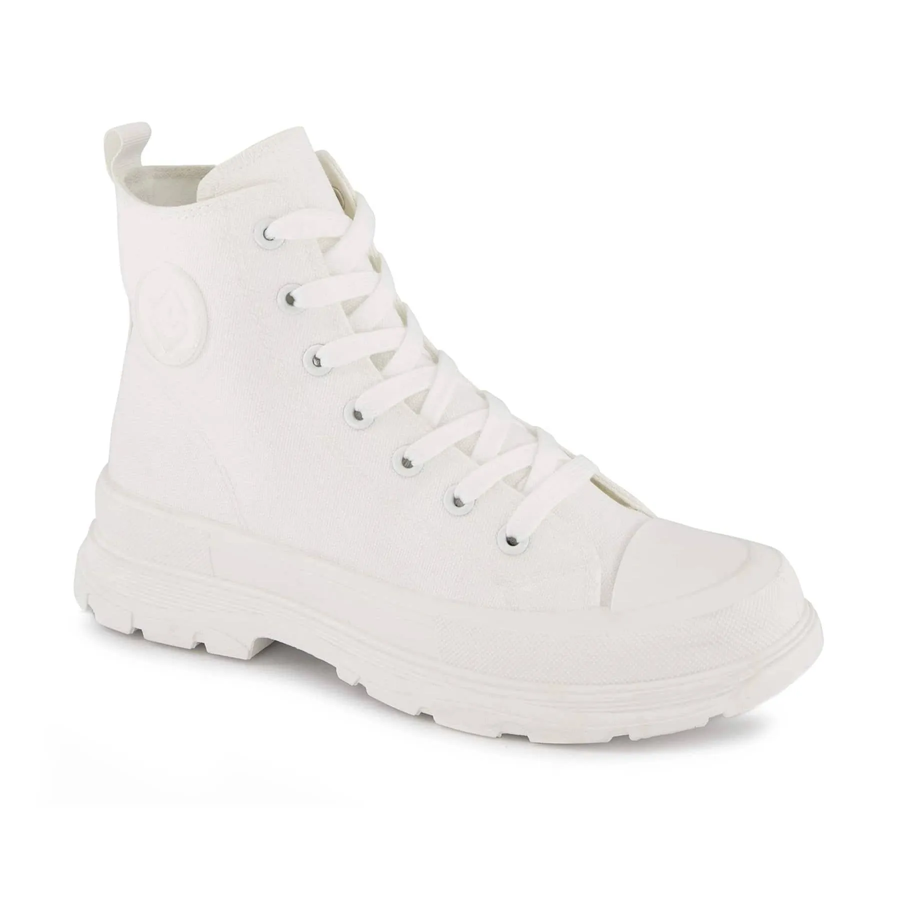 Andrea Canvas Sneaker Booties With Side Zipper